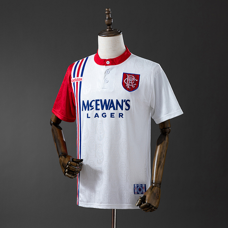 Camiseta retro de visitante del Rangers FC 1996-97 Tallas S-XXL